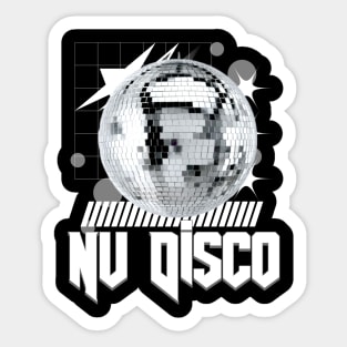 NU DISCO - ball (white) Sticker